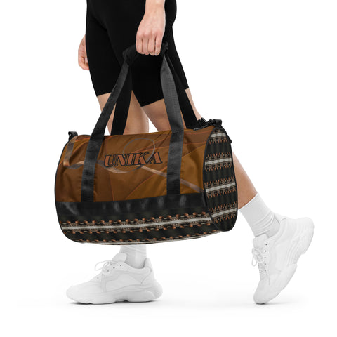 Brown eyes inspired all-over print gym bag