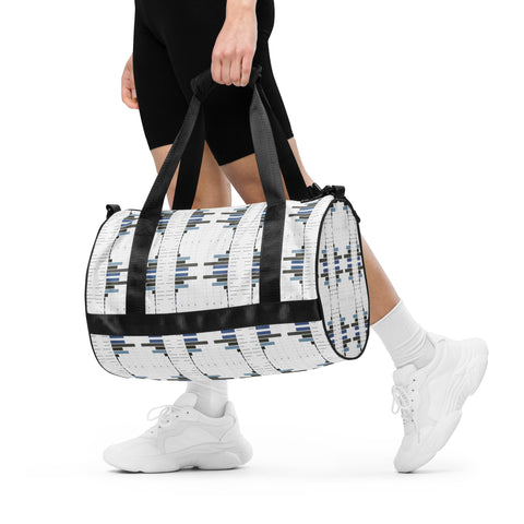 Green and blue eyes inspired all-over print gym bag