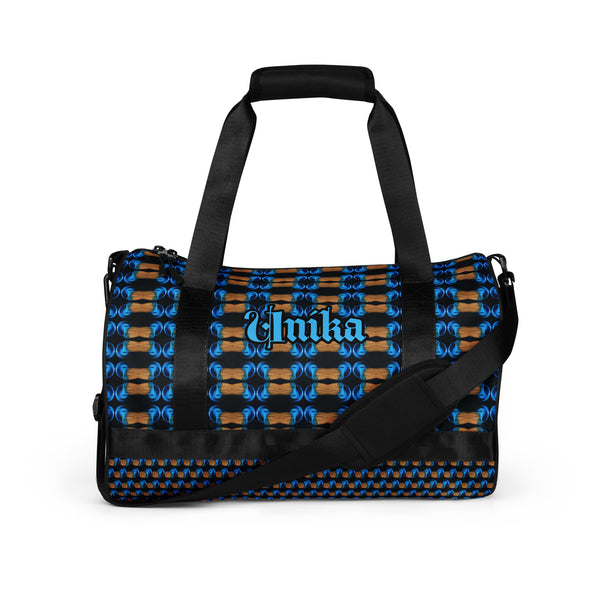 All-over print gym bag uniquely designed in eye colors