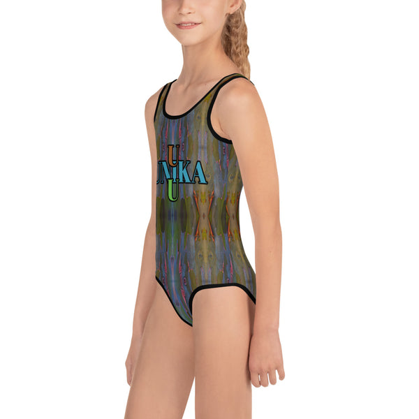 All-Over Print Kids Swimsut in Eye Colors