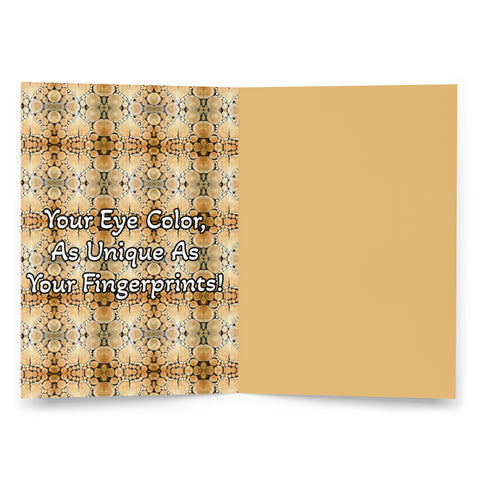 Greeting card in eye colors