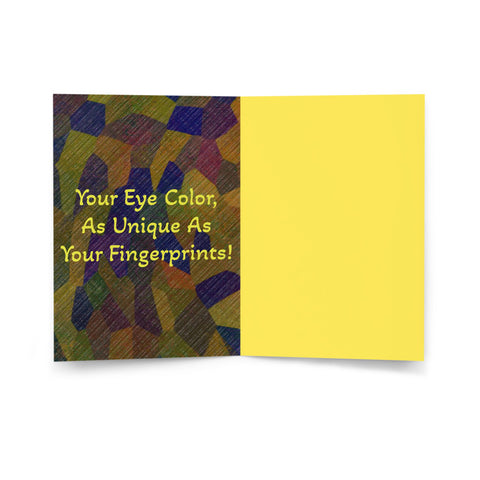 Greeting card in eye colors