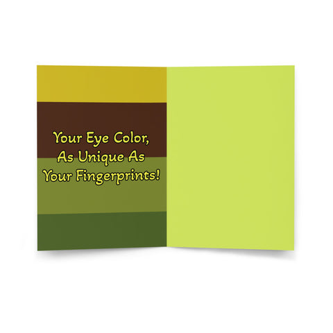 Greeting card in eye colors