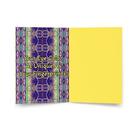 Greeting card in eye colors