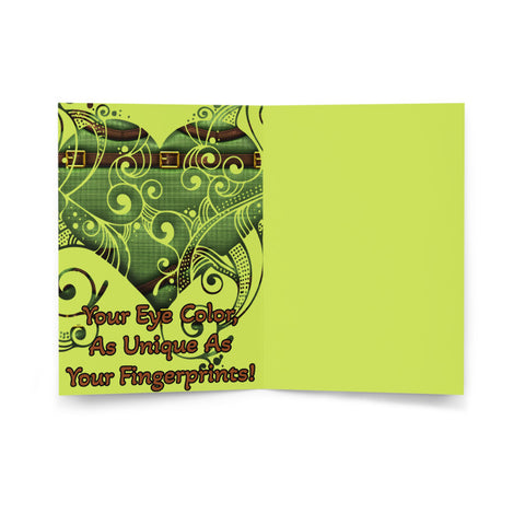 Greeting card in eye colors