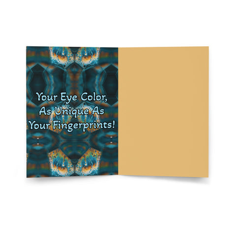 Greeting card in eye colors
