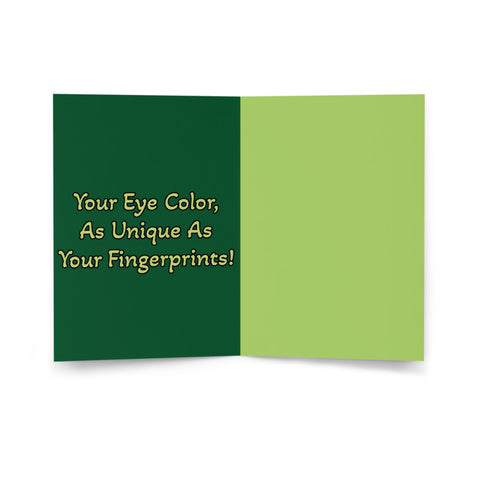 Greeting card in eye colors