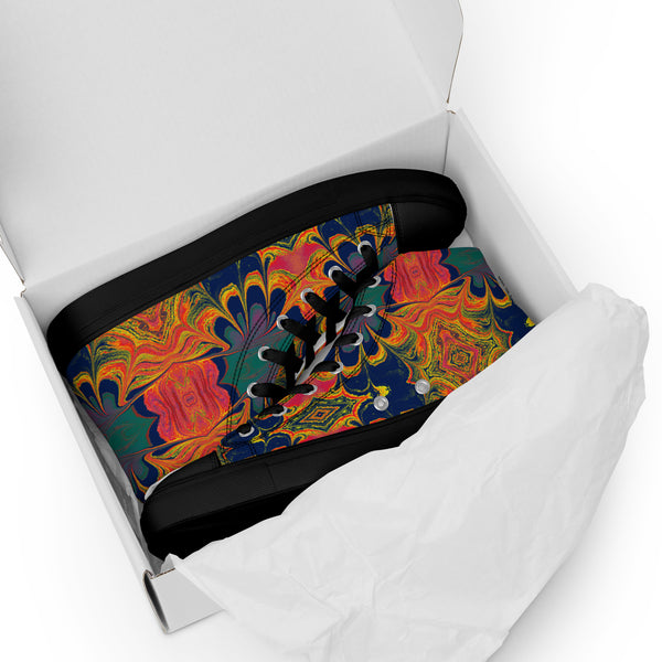 Men’s high top canvas shoes in eye colors