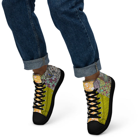 Men’s high top canvas shoes in eye colors