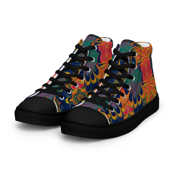 Men’s high top canvas shoes in eye colors