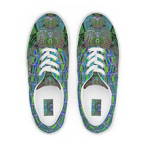 Men’s lace-up canvas shoes in eye colors