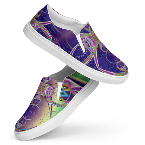 Men’s slip-on canvas shoes in eye colors
