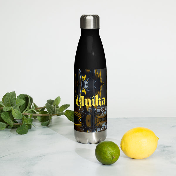 Stainless steel water bottle in eye colors