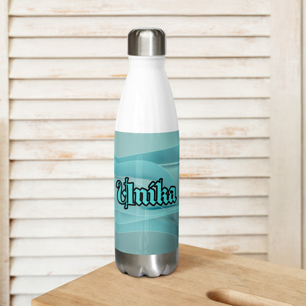 Stainless steel water bottle in eye colors