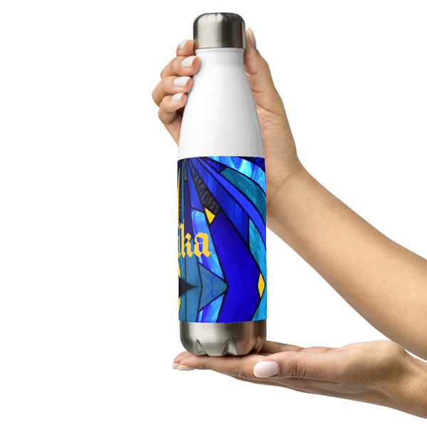 Stainless steel water bottle in eye colors