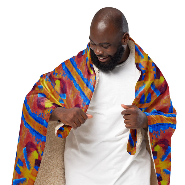 Sherpa blanket in eye colors