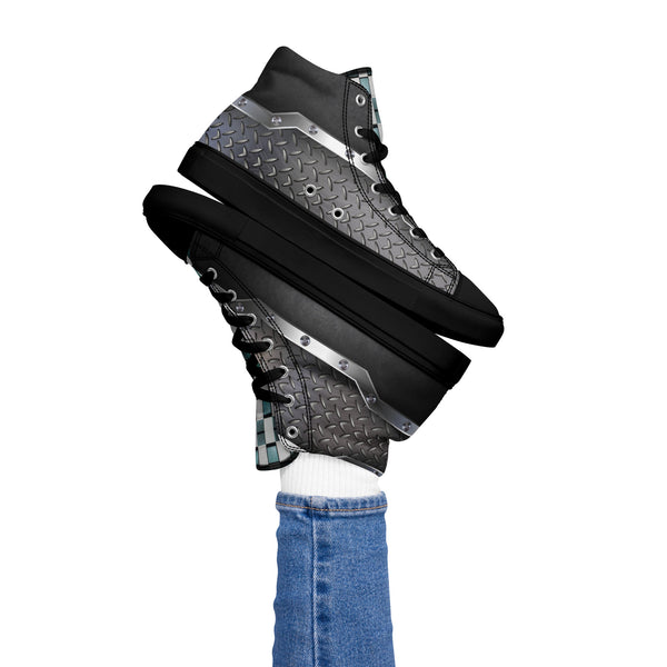 Women’s high top canvas shoes in eye colors