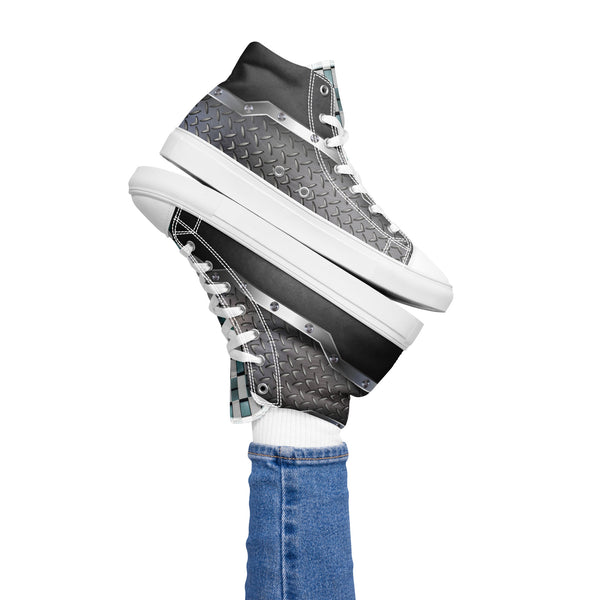 Women’s high top canvas shoes in eye colors