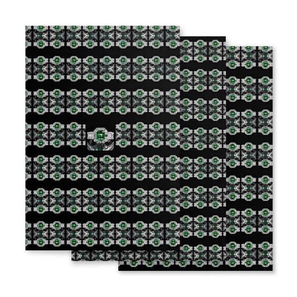 Wrapping paper sheets in eye colors