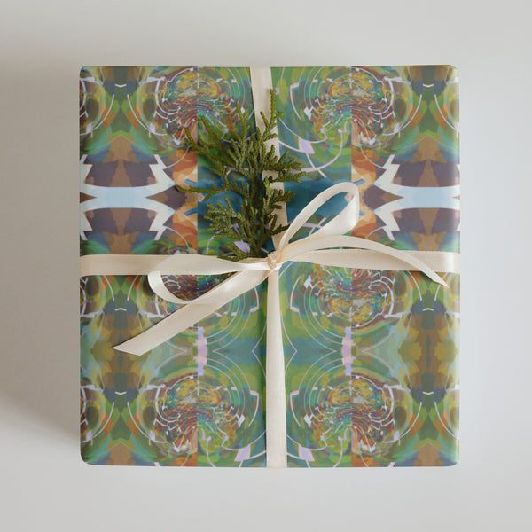 Wrapping paper sheets in eye colors