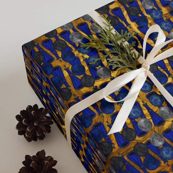 Wrapping paper sheets in eye colors